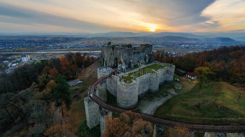 Neamt Citadel Ruins and Museum.Romania Editorial Stock Photo