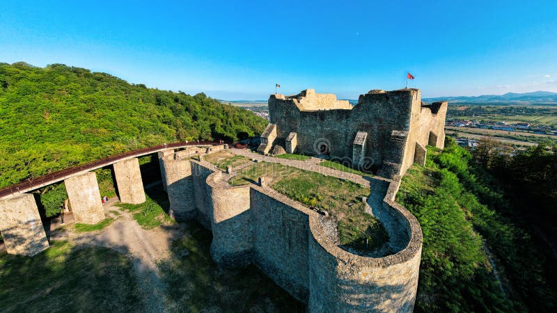 Neamt Citadel Ruins and Museum.Romania Editorial Stock Photo