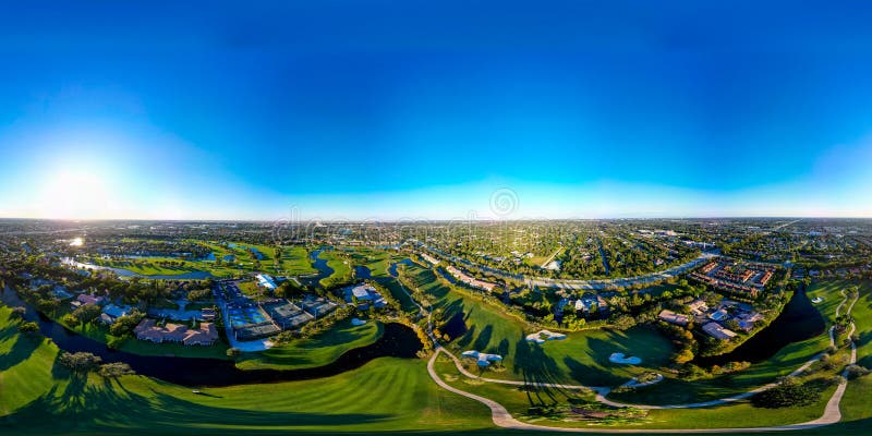 Aerial 360 Equirectangular Photo of Lago Mar Country Club Golf Course Aerial 360 Equirectangular Photo of Lago Mar Country Club Golf Course