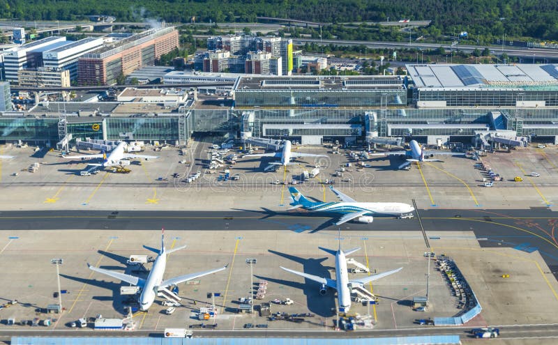 Aerial of Frankfurt International Airport