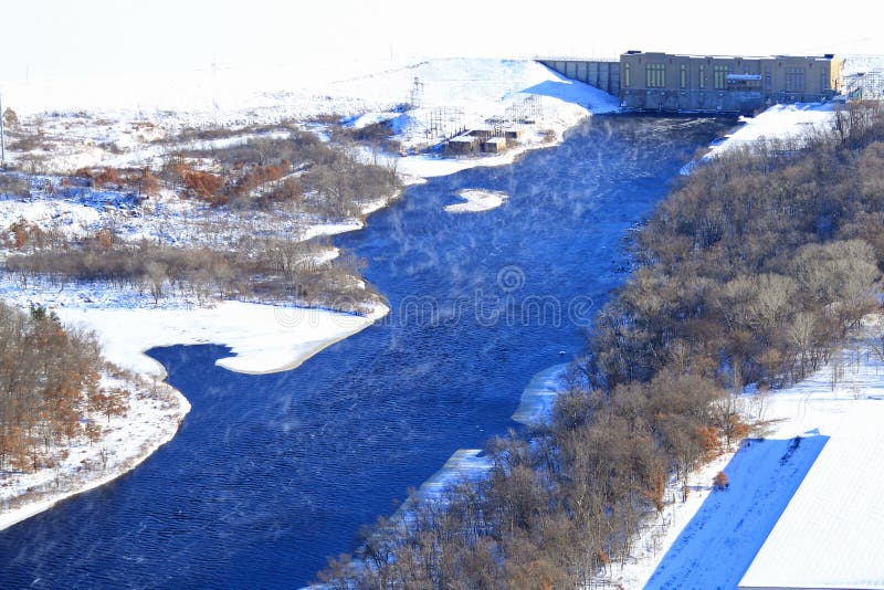 Aerial hydro power electrical substation and dam