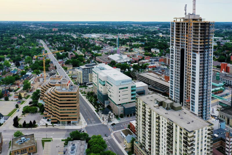 Aerial of Kitchener, Ontario, Canada Stock Image Image of kitchener