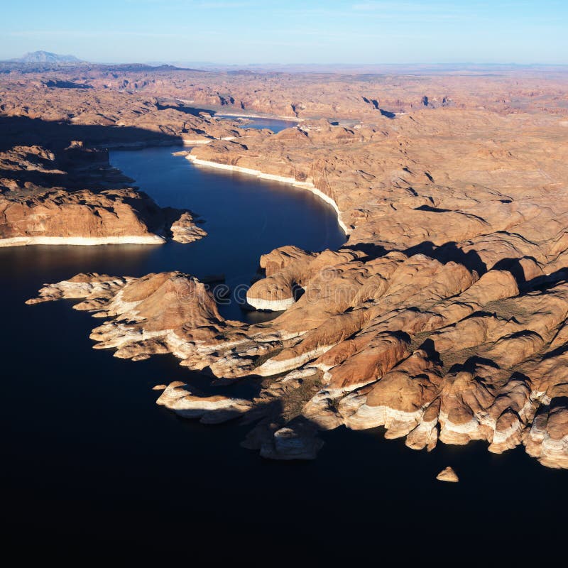 Aerial View Of Lake Powell Stock Photo Image Of Land 34222886