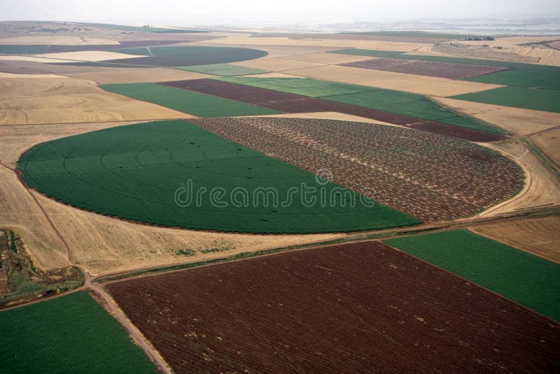 Aerial landscape with rural field