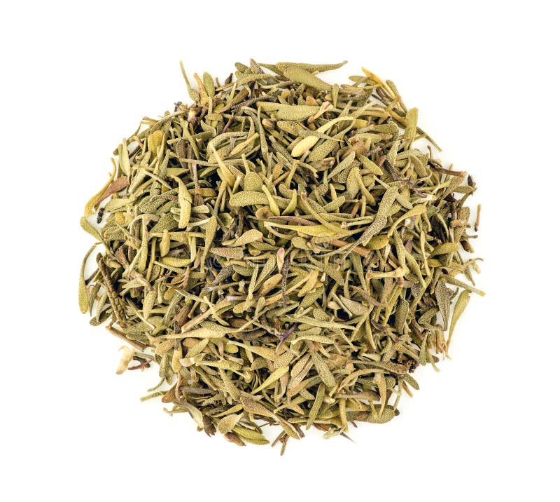 Aerial Macro of Dried Thyme Stock Image Image of garnish, isolated