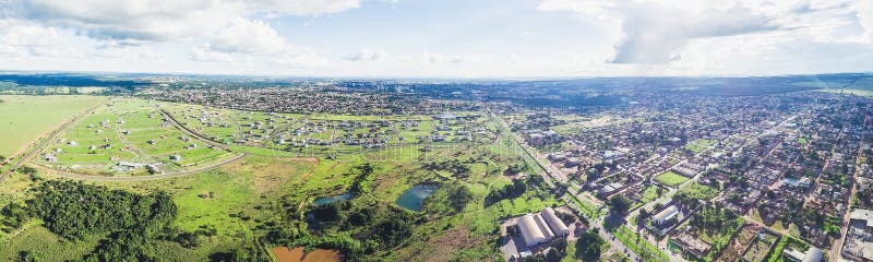 Aerial panoramic view from the Avenida Consul Assaf Trad avenue