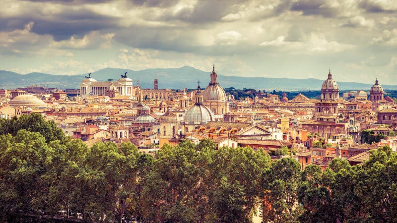 Aerial panoramic view of Rome in summer, Italy stock images Aerial panoramic view of Rome in summer, Italy stock images