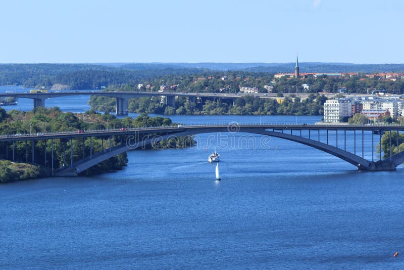 Aerial panoramic view of Stockholm, Sweden