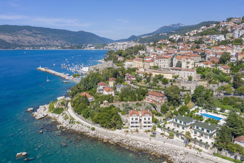 Aerial Photo of the Adriatic Coastline Stock Image - Image of seacoast ...