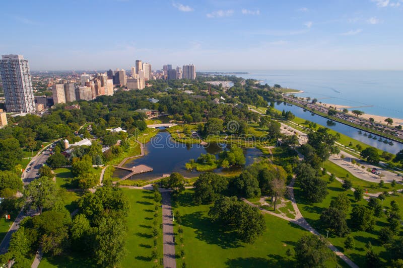 Aerial image Chicago Lincoln Park Zoo