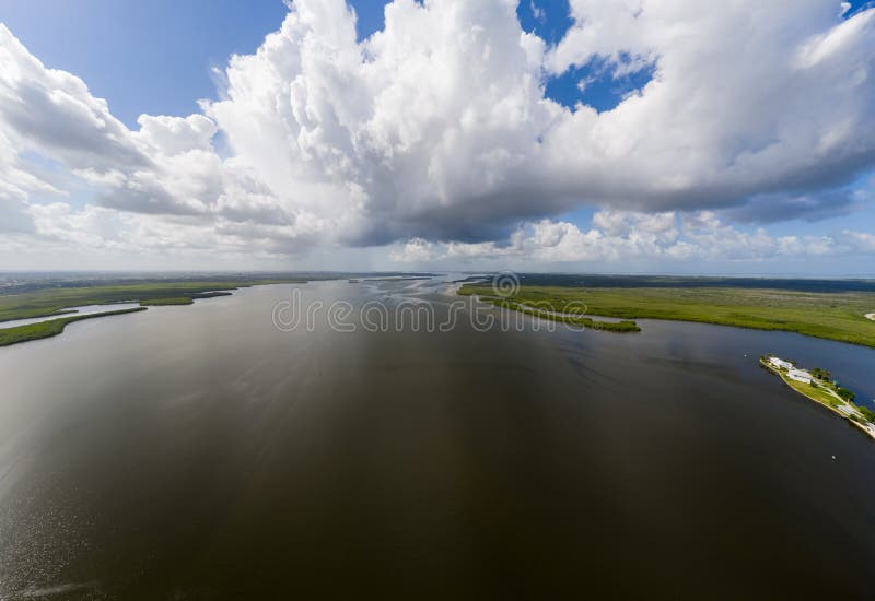 Aerial photo Matlacha Pass Aquatic Preserve Florida USA