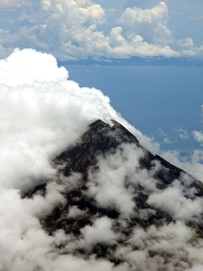 Aerial photo of Mount Mayon (Volcano)