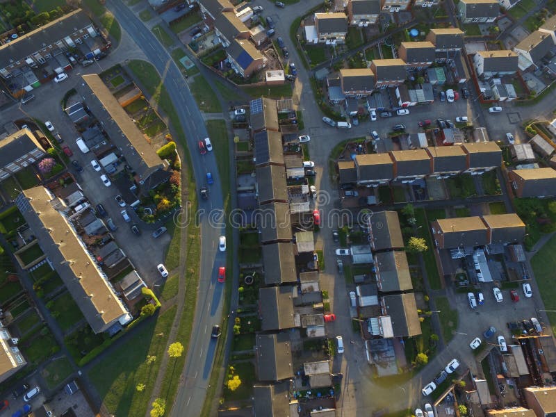 Aerial Photo of Sutton Park, Housing Estate Hull Stock Image - Image of