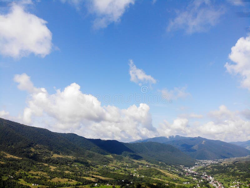 Aerial Photography of a Mountainous Countryside Stock Image - Image of ...