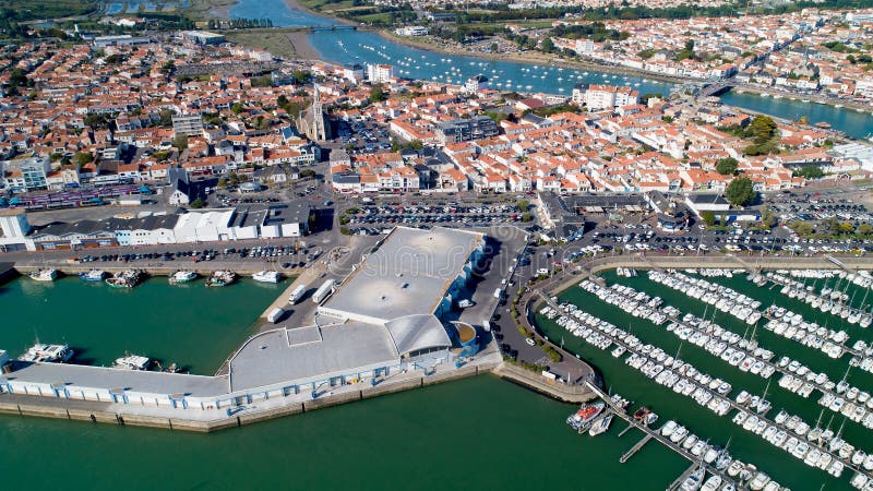 Aerial photography of Saint Gilles Croix de Vie in Vendee