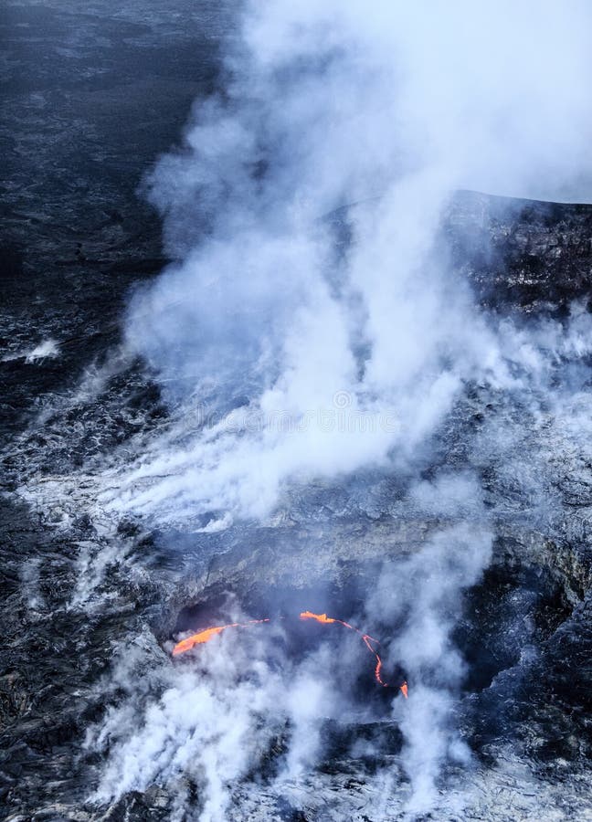 Aerial shot of Kīlauea volcano erupting royalty free stock photo Aerial shot of Kīlauea volcano erupting royalty free stock photo
