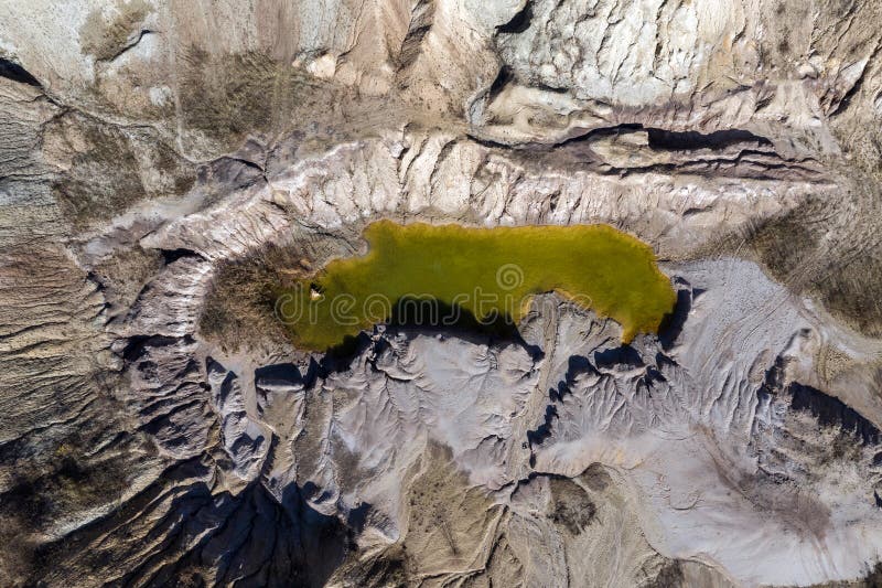 Aerial shot of opencast mine lake stock images Aerial shot of opencast mine lake stock images