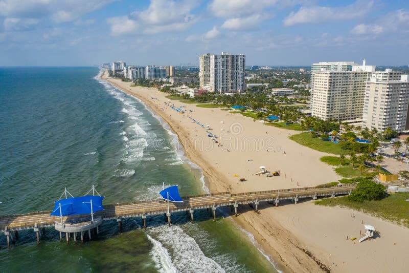 Aerial shot of Pompano Beach for post card