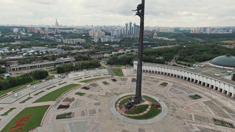 Aerial shot Victory Park, Moscow Russia