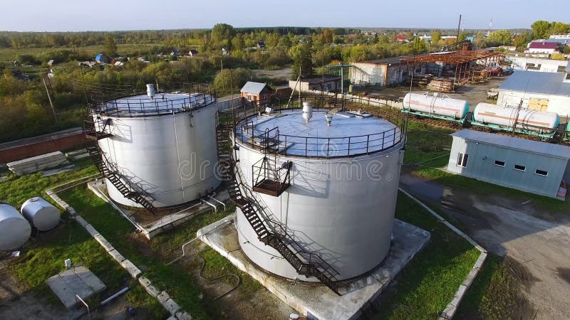 Aerial top view oil storage tanks. Stock. Top view of the large oil tanks royalty free stock photos Aerial top view oil storage tanks. Stock. Top view of the large oil tanks royalty free stock photos