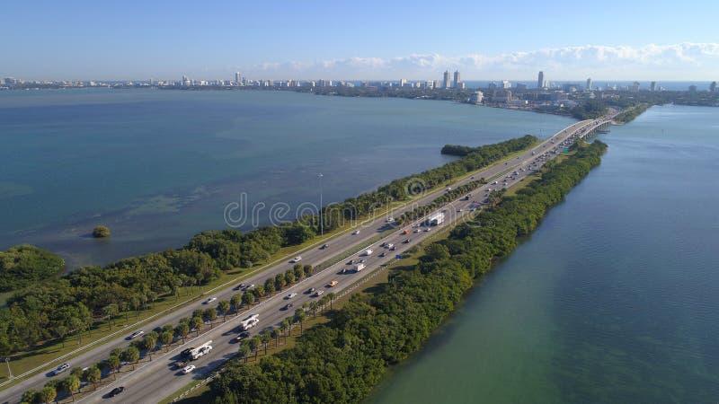 Aerial video Julia Tuttle Causeway