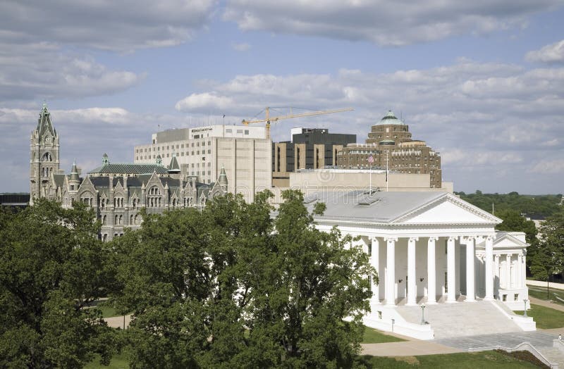 Aerial view of the 2007 restored Virginia State Capitol royalty free stock photo Aerial view of the 2007 restored Virginia State Capitol royalty free stock photo