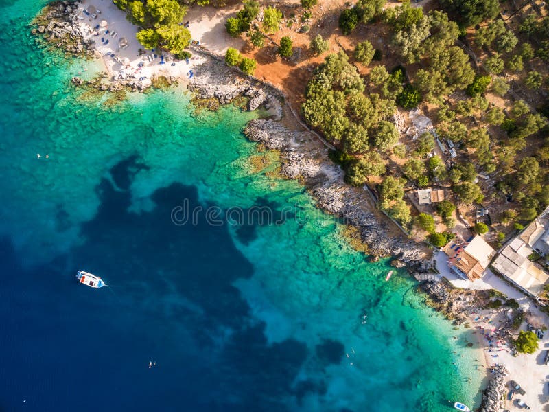 Aerial View of Agios Nikolaos City in Zakynthos Zante Islan Stock Image ...