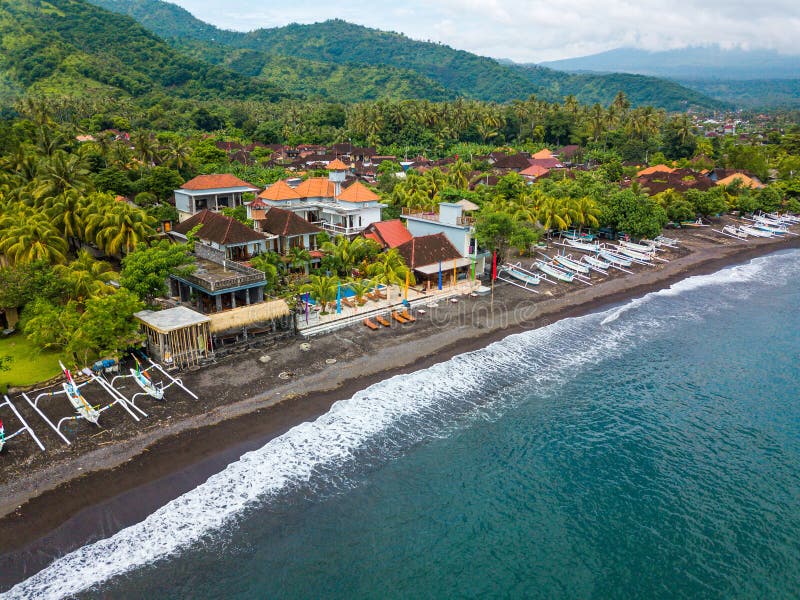 Aerial View Of Amed Beach In Bali  Indonesia Stock Image 