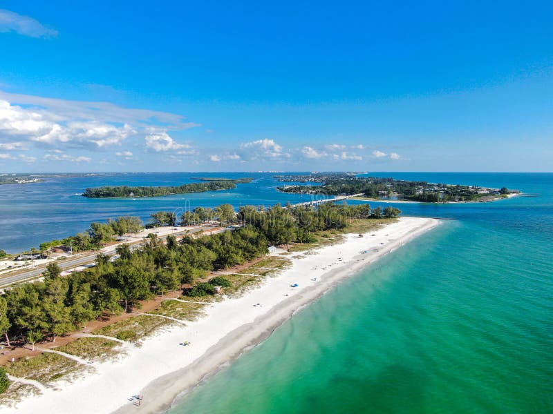 Aerial View of Anna Maria Island Beaches Stock Photo Image of aerial