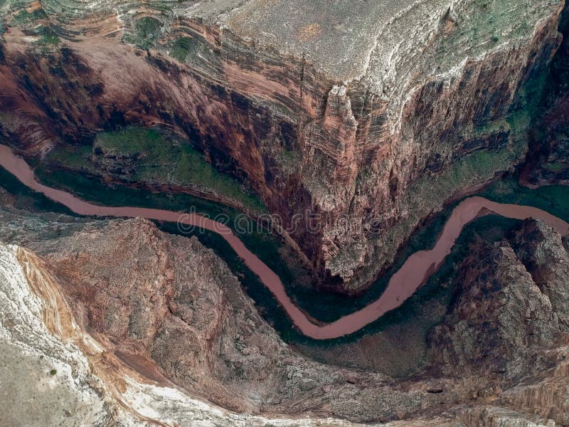 Aerial view of Arizona`s Little Colorado River Gorge