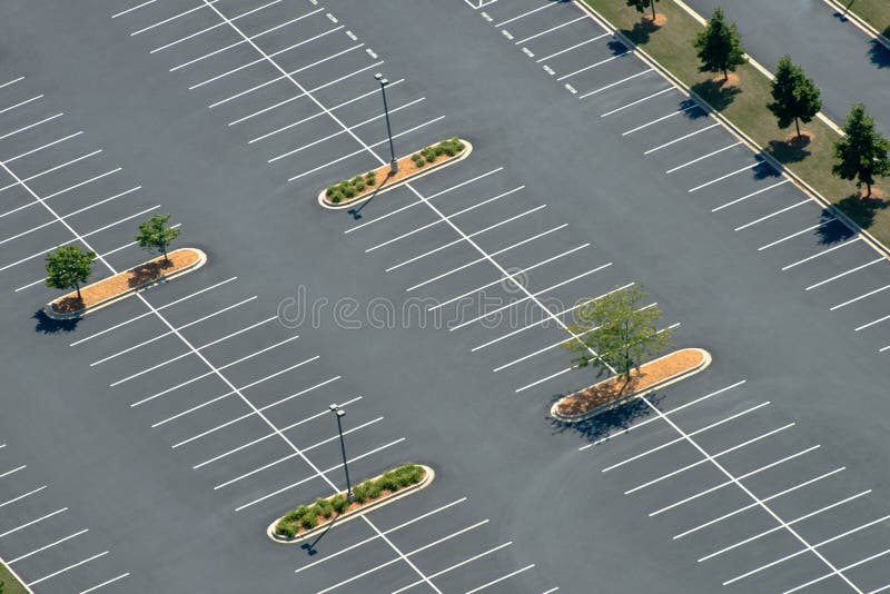 Aerial View of Asphalt Parking lot