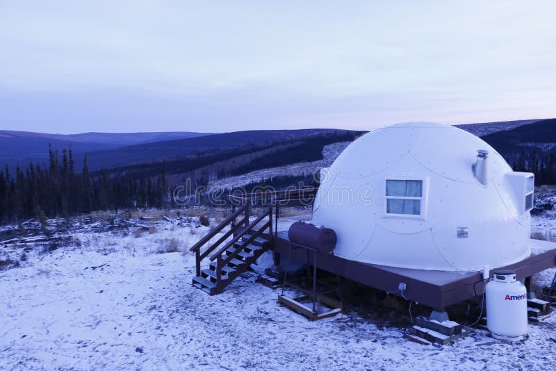 Aerial View of Aurora Camp in Fairbanks Stock Image Image of dense