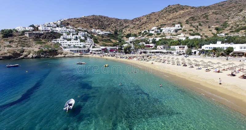Aerial view of the beaches of Greek island of Ios island, Cyclades, Greece. stock photos Aerial view of the beaches of Greek island of Ios island, Cyclades, Greece. stock photos