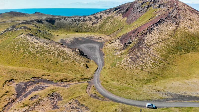 Aerial View of Beautiful Iceland Countryside in Summer Stock Image ...