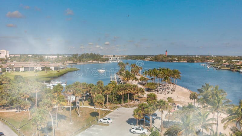 Aerial View Of Beautiful Jupiter Dubois Park From Drone Point Of View Aerial View Of Beautiful Jupiter Dubois Park From Drone Point Of View