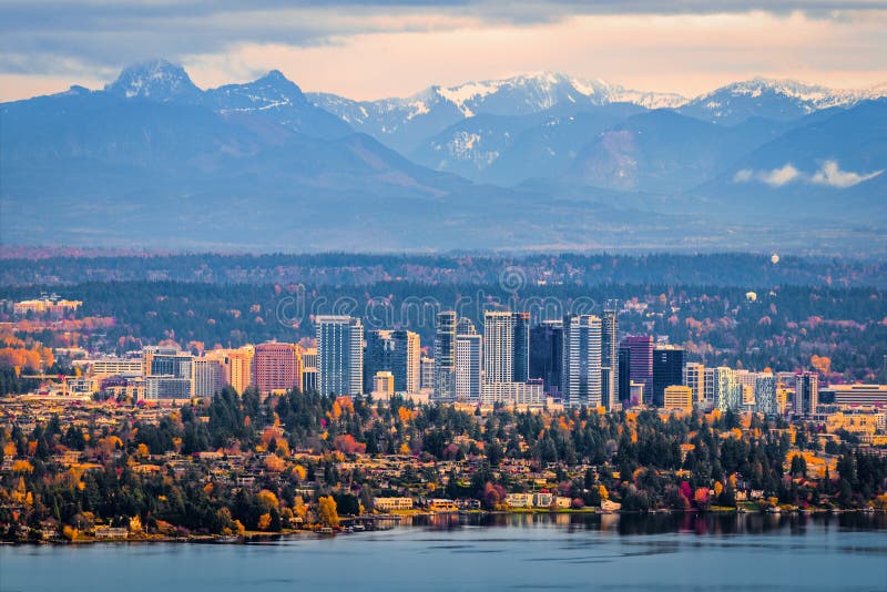 Aerial view of Bellevue Washington