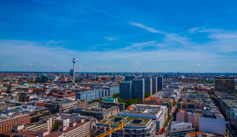 Aerial view of Berlin city editorial stock photo. Image of berlin
