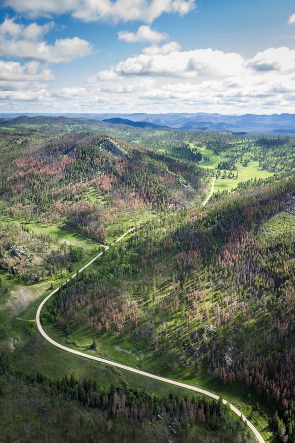 Aerial View Of Lead South Dakota Stock Image Image of vacation