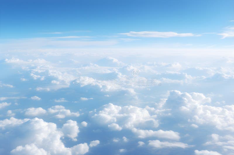 Aerial view blue sky with clouds vector illustration
