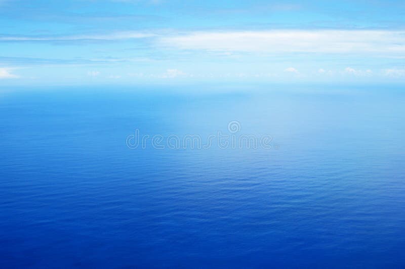 Aerial view of calm blue sea