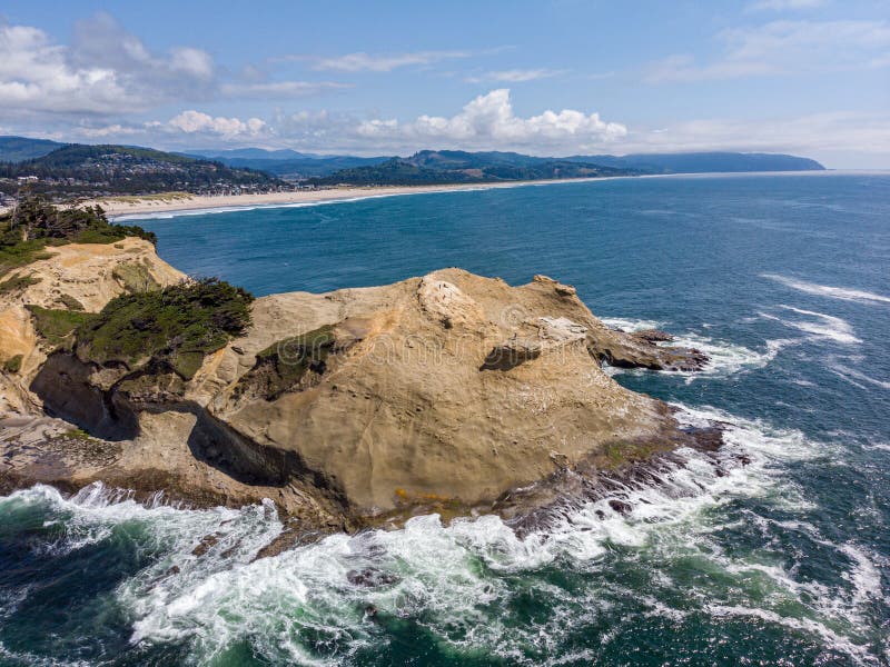 Aerial View at Cape Kiwanda Stock Image Image of landscape, natural