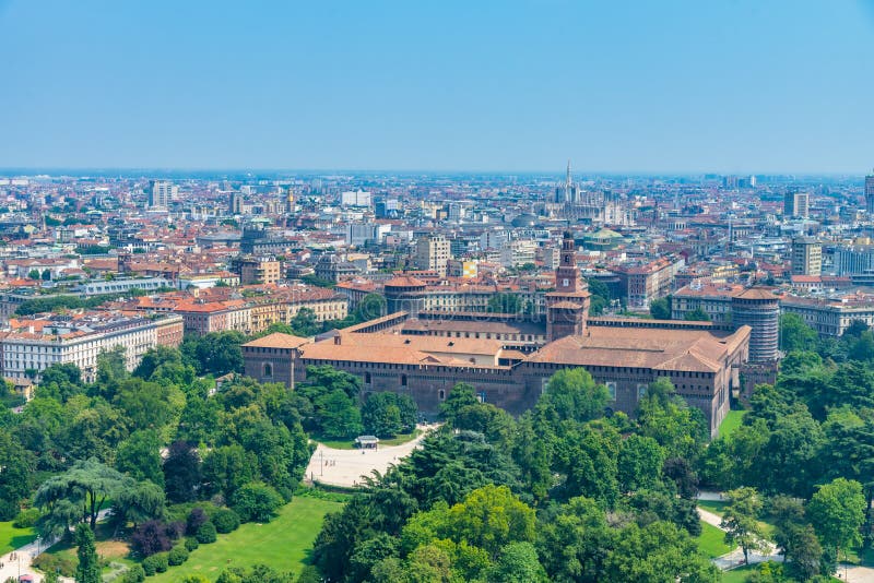 Milano Castello Sforzesco Aerial Stock Photos - Free & Royalty-Free ...