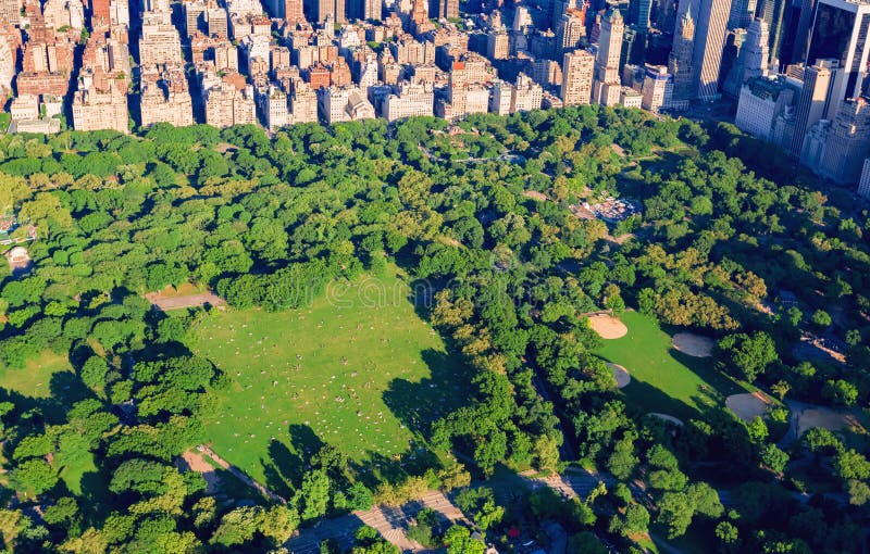 Aerial view of Central Park royalty free stock image