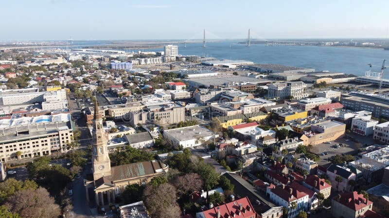 Aerial View Of Church St In Charleston South Carolina Editorial Stock