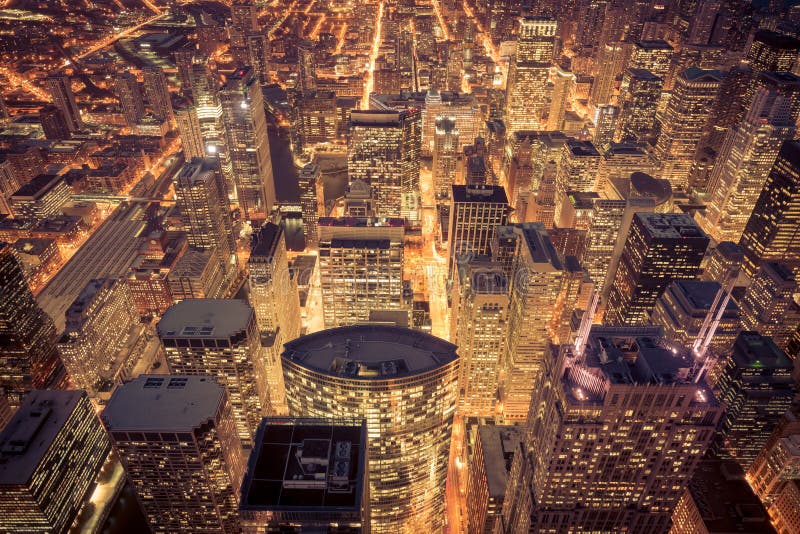 Aerial view of Chicago downtown stock images Aerial view of Chicago downtown stock images