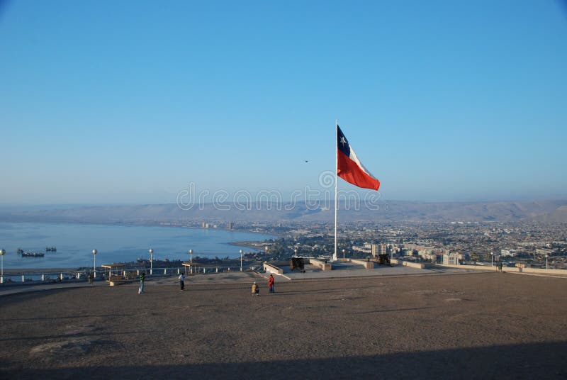 Aerial view of the city of Arica,Chile