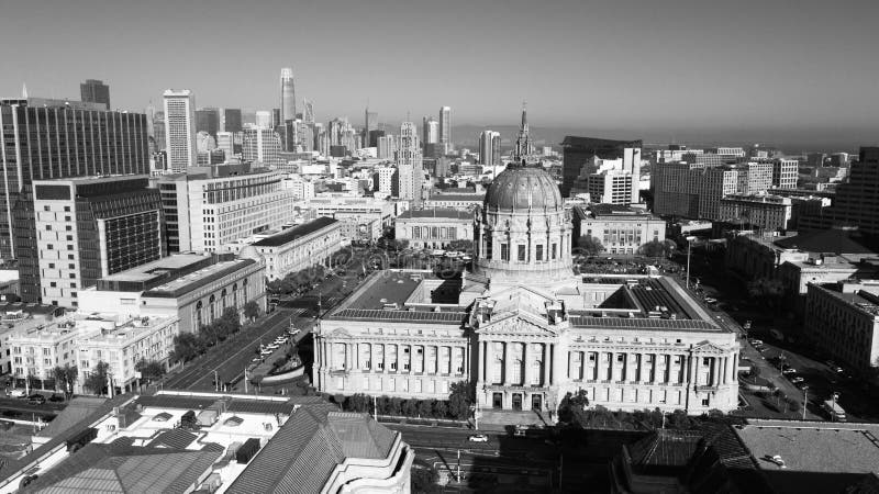 Aerial View City Hall Downtown Core Urban Center San Francisco Metro stock image Aerial View City Hall Downtown Core Urban Center San Francisco Metro stock image