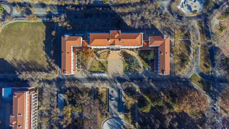 Aerial view of the city of Mendoza royalty free stock images