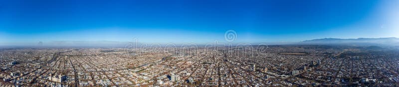 Aerial view of the city of Mendoza. Panoramic royalty free stock images