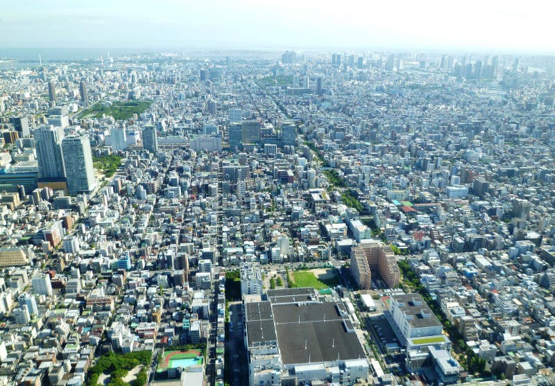 The aerial view of the city taken in Japan, Tokyos crowded landscape very beautiful royalty free stock images The aerial view of the city taken in Japan, Tokyos crowded landscape very beautiful royalty free stock images